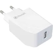 Muvit , chargeur secteur 1 USB 2,4A 12W 100% recyclable, blanc