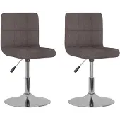 vidaXL Chaise de salle à manger 2 pcs. Tissu taupe pivotant