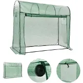 vidaXL Serre avec porte zippée 200 x 80 x 170 cm