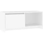 vidaXL Armoire TV blanche 90x35x40 cm Bois composite