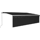 vidaXL Auvent extensible manuellement avec store 5x3 m anthracite