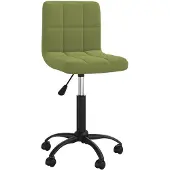 vidaXL Chaise de bureau pivotante vert clair velours