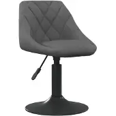 vidaXL Tabouret de bar gris foncé velours