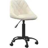 vidaXL Chaise de bureau crème velours