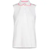CMP Polo sans manches en piqué extensible femme