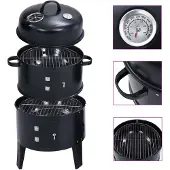 vidaXL Charcoal Raucher Grill Grill 3-in-1 40x80 cm