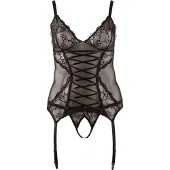 Cottelli collection - Haut femme dentelle à ruban - noir