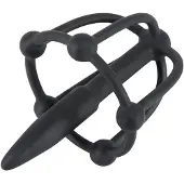 You2Toys - Plug pénien - cage en silicone pour gland avec dilatateur (noir)