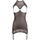 Abierta Fina - robe courte sexy - effet brillant - noir