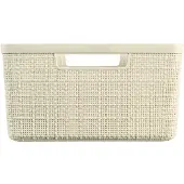 Curver Boîte de rangement en jute recyclée M 12 L, lot de 3, blanc cassé