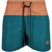 Urban Classics Shorts de bain bleu foncé / marron
