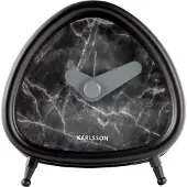 Karlsson Réveil avec cadran en marbre, MARBLE, noir