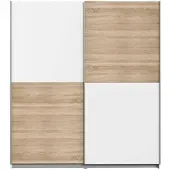 Merkloos FINLANDEK Armoire de chambre ULOS style contemporain décor chene et blanc - L 170,3 cm