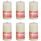 Multi Bougies pilier rustiques Shine 4 pcs 130x68 mm Perle douce