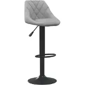 vidaXL Tabouret de bar en velours gris clair