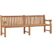 vidaXL Banc de jardin 228 cm en teck massif