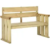 vidaXL Banc de jardin 121 cm en pin imprégné