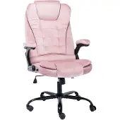vidaXL Chaise de bureau rose velours