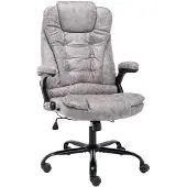 vidaXL Chaise de bureau gris clair aspect daim