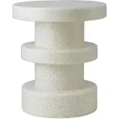 Normann Copenhagen Tabouret empilé blanc/table d'appoint blanche