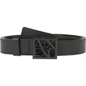 Armani Exchange pour femme. 9411300A87400020 Ceinture noire (85cm), Casuel, Synthétique, Imitation cuir