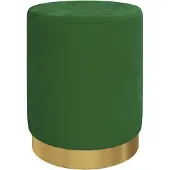 vidaXL Tabouret de rangement rond Vert Velours 31 x 37 cm