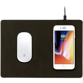 MiniBatt Powerpad - Tapis de souris avec chargeur sans fil - Tapis de souris avec chargeur sans fil - Chargement QI - Noir