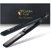Golden Curl Titanium fer à lisser GL829 (IL Nero noir) 2 en 1 pour lisser et boucler