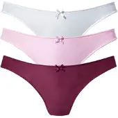 Petite fleur String rose pastel / lie de vin / blanc