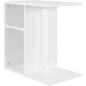 vidaXL Table d'appoint Blanc 50x30x50 cm Bois d’ingénierie