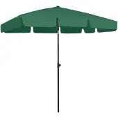 vidaXL Parasol de plage vert 200x125 cm