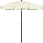 vidaXL Parasol de plage jaune sable 180x120 cm