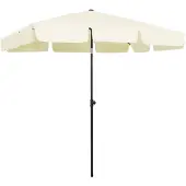 vidaXL Parasol de plage jaune sable 200x125 cm