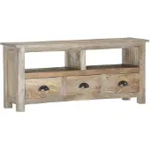 vidaXL Meuble TV 110 x 30 x 50 cm bois massif Mango