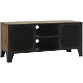vidaXL Meuble TV Rustic Brown 105x36x47 cm Métal et MDF