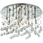 Ideal Lux MOONLIGHT Chrome Cristal Plafonnier 12 ampoules