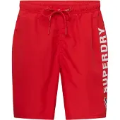 Superdry Code Applque 19inch Swimming Shorts Rouge M Homme