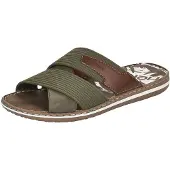 Rieker Nu-pieds casual en Vert kaki Simili cuir 40