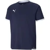 Puma Teamliga Maillot manches courtes enfants - Marine / Blanc