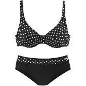 LASCANA Bikini noir / blanc
