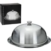 Excellent houseware Plateau de service avec cloche Acier inoxydable