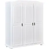 Ebuy24 Basil Armoire à vêtements 3 portes, blanc.