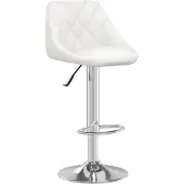 vidaXL Tabouret de bar blanc similicuir