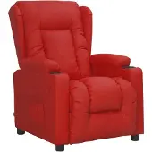 vidaXL Fauteuil relax vin rouge similicuir