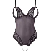 Cottelli collection - body ouvert en dentelle avec perles - noir - L