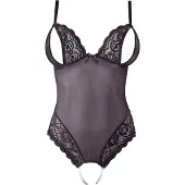 Cottelli - body ouvert en dentelle avec perles - noir - M