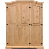 Ebuy24 New Mexico Armoire 3 pièces, largeur 152 cm, hauteur 193 cm, délavé/ciré.