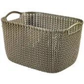 Curver 03700-X59-00 Knit Corbeille rectangulaire Plastique Marron 39,5 x 29,5 x 23,6 cm 19 L