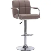 vidaXL Tabouret de bar Taupe Tissu