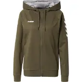 Hummel Veste de survêtement vert foncé / blanc